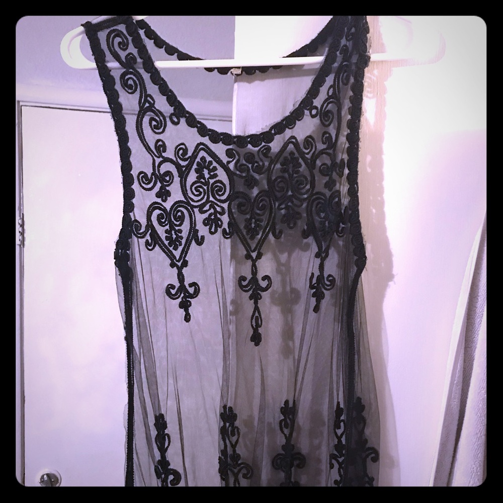 Black lace tank